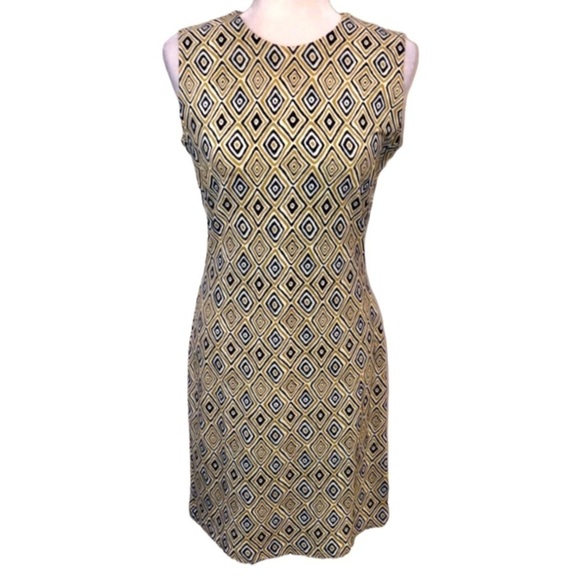 J. McLaughlin Devon Dress Sleeveless Diamond Print Size Small - Picture 1 of 10